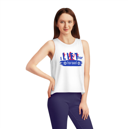 I LIFT FOR ISRAEL- Women's Cropped Tank Top